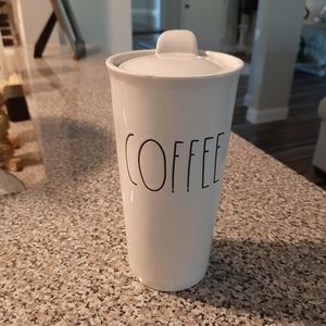 Rae Dunn "coffee" travel tumbler with lid